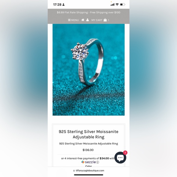 925 Sterling Silver Moissanite Women Ring 💍 - Picture 4 of 8